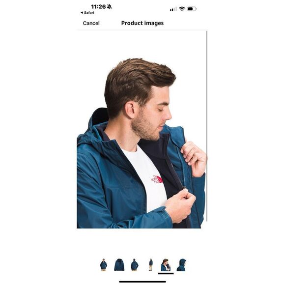 The North Face NWT Men's Arrowood Triclimate Dry vent Jacket Monterey Blue Large - Picture 11 of 14